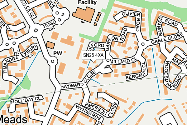 SN25 4XA map - OS OpenMap – Local (Ordnance Survey)