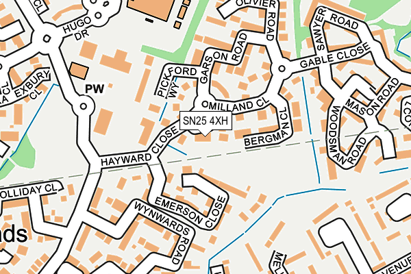 SN25 4XH map - OS OpenMap – Local (Ordnance Survey)