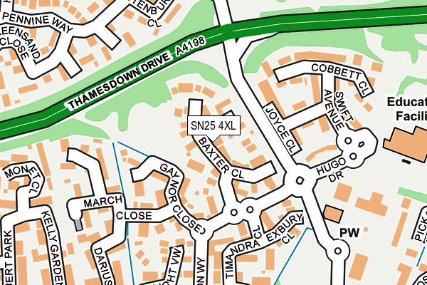 SN25 4XL map - OS OpenMap – Local (Ordnance Survey)