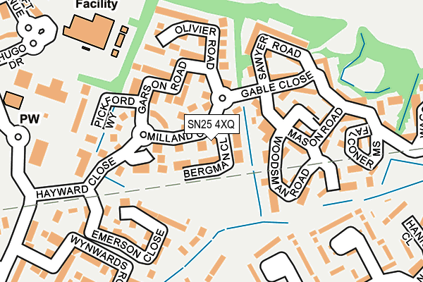 SN25 4XQ map - OS OpenMap – Local (Ordnance Survey)