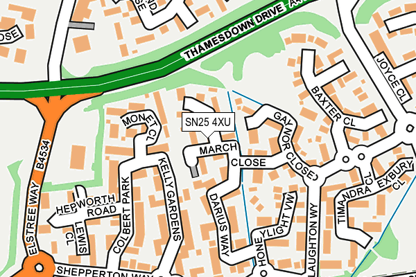 SN25 4XU map - OS OpenMap – Local (Ordnance Survey)