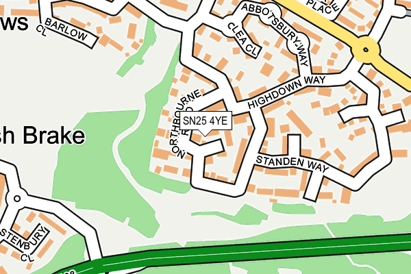 SN25 4YE map - OS OpenMap – Local (Ordnance Survey)