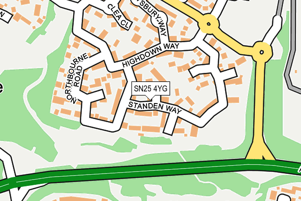 SN25 4YG map - OS OpenMap – Local (Ordnance Survey)