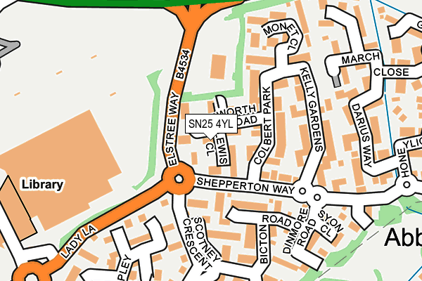 SN25 4YL map - OS OpenMap – Local (Ordnance Survey)