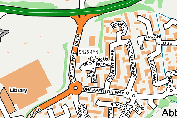 SN25 4YN map - OS OpenMap – Local (Ordnance Survey)