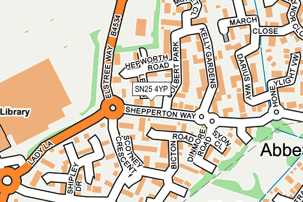 SN25 4YP map - OS OpenMap – Local (Ordnance Survey)