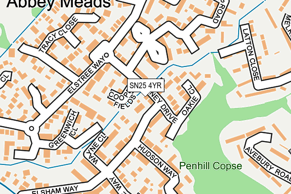 SN25 4YR map - OS OpenMap – Local (Ordnance Survey)