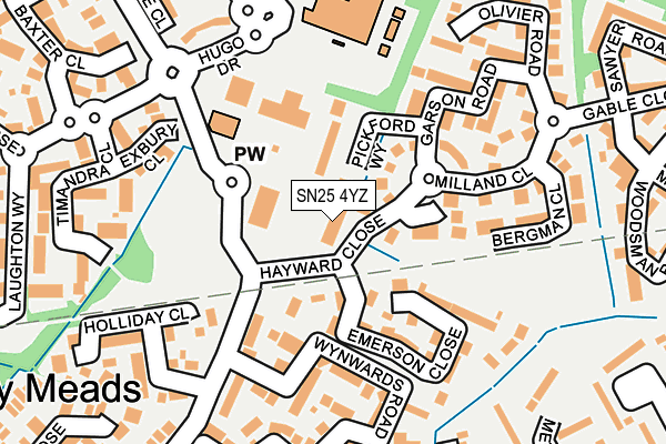SN25 4YZ map - OS OpenMap – Local (Ordnance Survey)