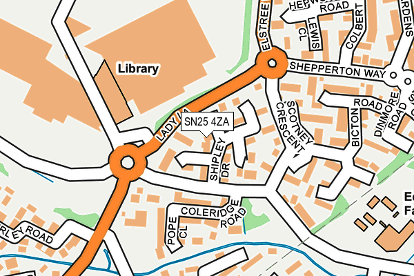SN25 4ZA map - OS OpenMap – Local (Ordnance Survey)