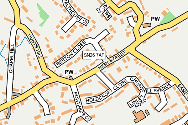 SN26 7AF map - OS OpenMap – Local (Ordnance Survey)