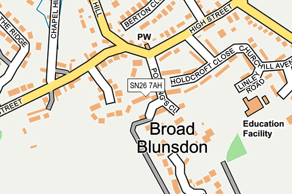 SN26 7AH map - OS OpenMap – Local (Ordnance Survey)