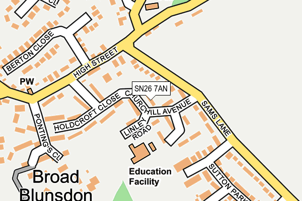 SN26 7AN map - OS OpenMap – Local (Ordnance Survey)