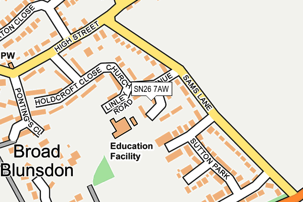 SN26 7AW map - OS OpenMap – Local (Ordnance Survey)