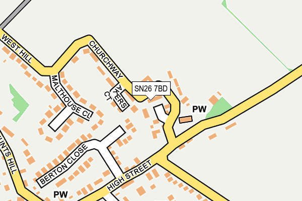 SN26 7BD map - OS OpenMap – Local (Ordnance Survey)