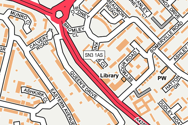 SN3 1AS map - OS OpenMap – Local (Ordnance Survey)