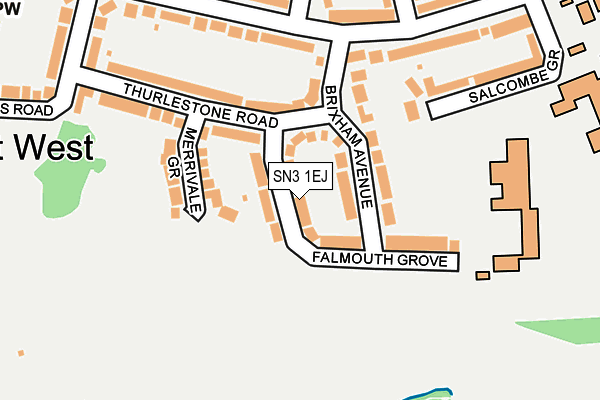 SN3 1EJ map - OS OpenMap – Local (Ordnance Survey)