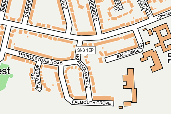 SN3 1EP map - OS OpenMap – Local (Ordnance Survey)