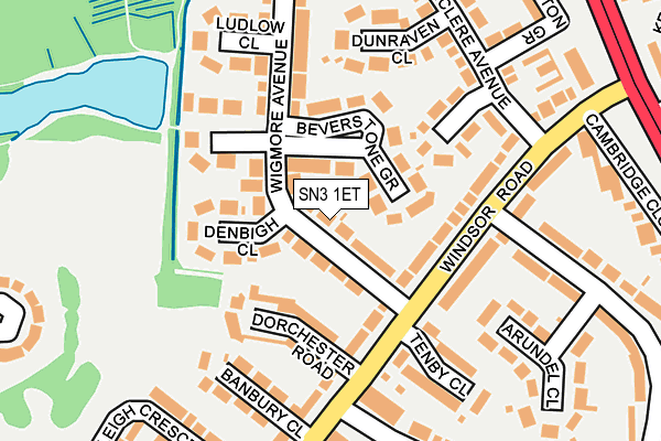 SN3 1ET map - OS OpenMap – Local (Ordnance Survey)