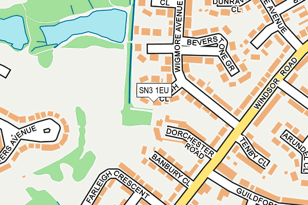 SN3 1EU map - OS OpenMap – Local (Ordnance Survey)