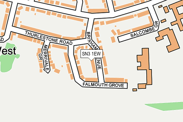 SN3 1EW map - OS OpenMap – Local (Ordnance Survey)