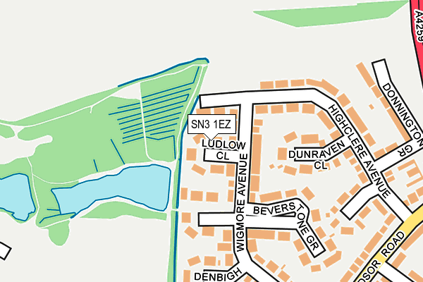 SN3 1EZ map - OS OpenMap – Local (Ordnance Survey)