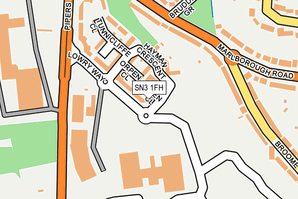 SN3 1FH map - OS OpenMap – Local (Ordnance Survey)