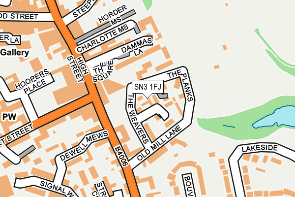 SN3 1FJ map - OS OpenMap – Local (Ordnance Survey)