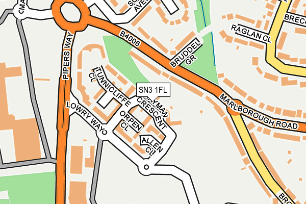 SN3 1FL map - OS OpenMap – Local (Ordnance Survey)