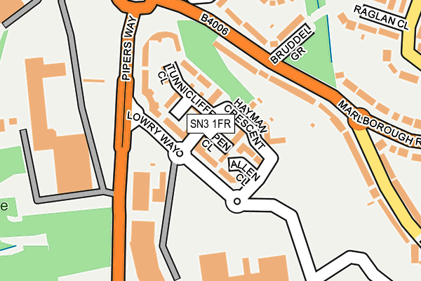 SN3 1FR map - OS OpenMap – Local (Ordnance Survey)
