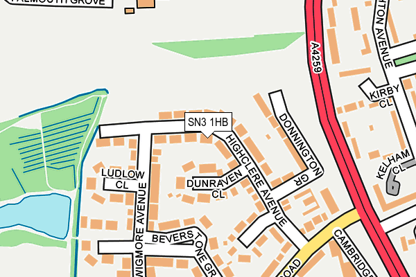 SN3 1HB map - OS OpenMap – Local (Ordnance Survey)