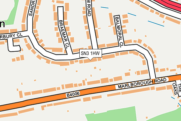 SN3 1HW map - OS OpenMap – Local (Ordnance Survey)