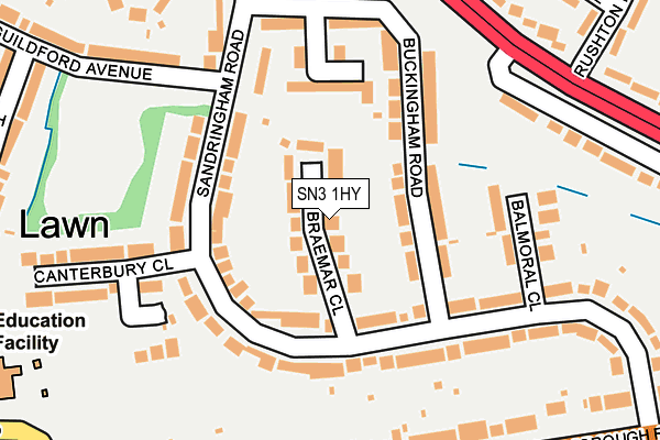 SN3 1HY map - OS OpenMap – Local (Ordnance Survey)