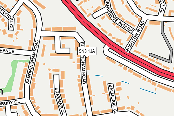 SN3 1JA map - OS OpenMap – Local (Ordnance Survey)