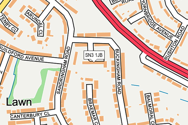 SN3 1JB map - OS OpenMap – Local (Ordnance Survey)