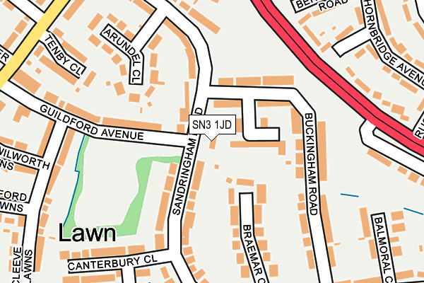 SN3 1JD map - OS OpenMap – Local (Ordnance Survey)