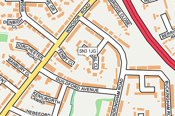 SN3 1JG map - OS OpenMap – Local (Ordnance Survey)