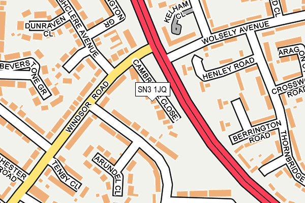 SN3 1JQ map - OS OpenMap – Local (Ordnance Survey)