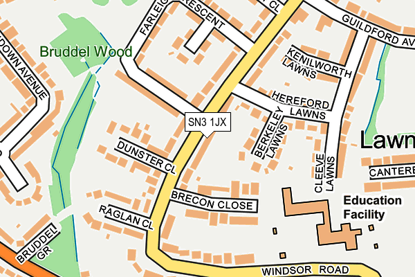 SN3 1JX map - OS OpenMap – Local (Ordnance Survey)