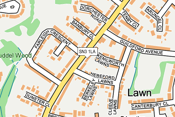 SN3 1LA map - OS OpenMap – Local (Ordnance Survey)
