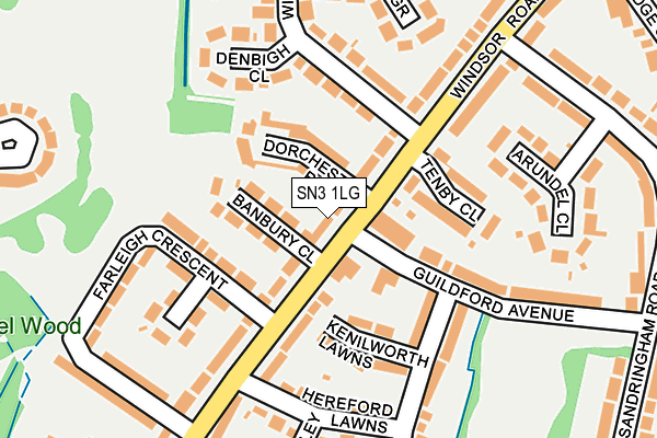 SN3 1LG map - OS OpenMap – Local (Ordnance Survey)