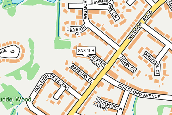 SN3 1LH map - OS OpenMap – Local (Ordnance Survey)