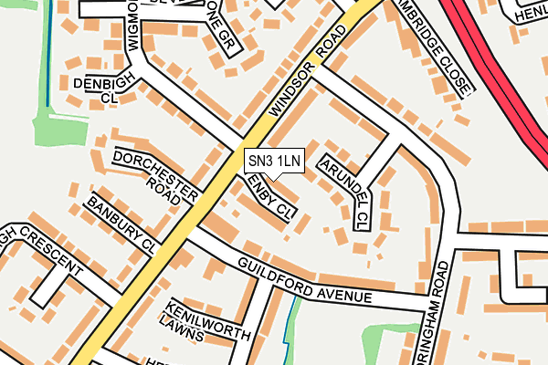 SN3 1LN map - OS OpenMap – Local (Ordnance Survey)