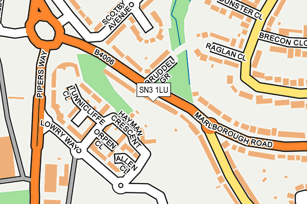 SN3 1LU map - OS OpenMap – Local (Ordnance Survey)