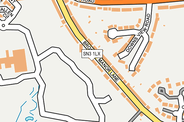 SN3 1LX map - OS OpenMap – Local (Ordnance Survey)