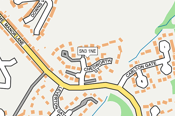 SN3 1NE map - OS OpenMap – Local (Ordnance Survey)
