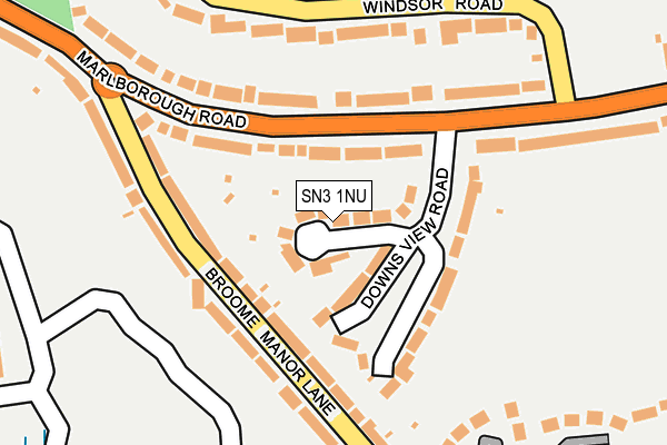 SN3 1NU map - OS OpenMap – Local (Ordnance Survey)