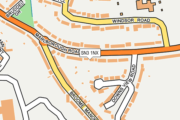 SN3 1NX map - OS OpenMap – Local (Ordnance Survey)