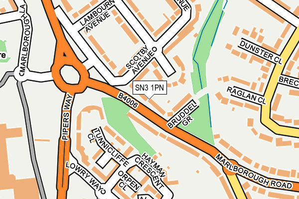 SN3 1PN map - OS OpenMap – Local (Ordnance Survey)