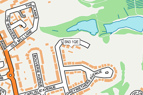 SN3 1QE map - OS OpenMap – Local (Ordnance Survey)