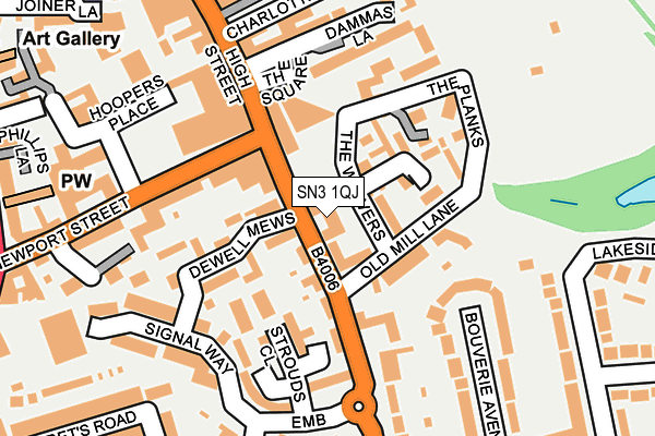 SN3 1QJ map - OS OpenMap – Local (Ordnance Survey)